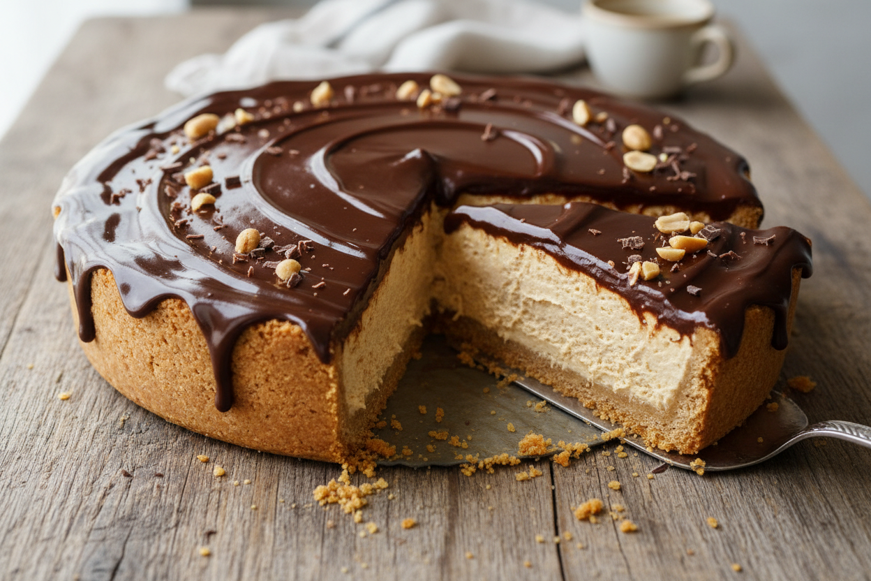 Keto mogyorókrémes torta csokoládé öntettel