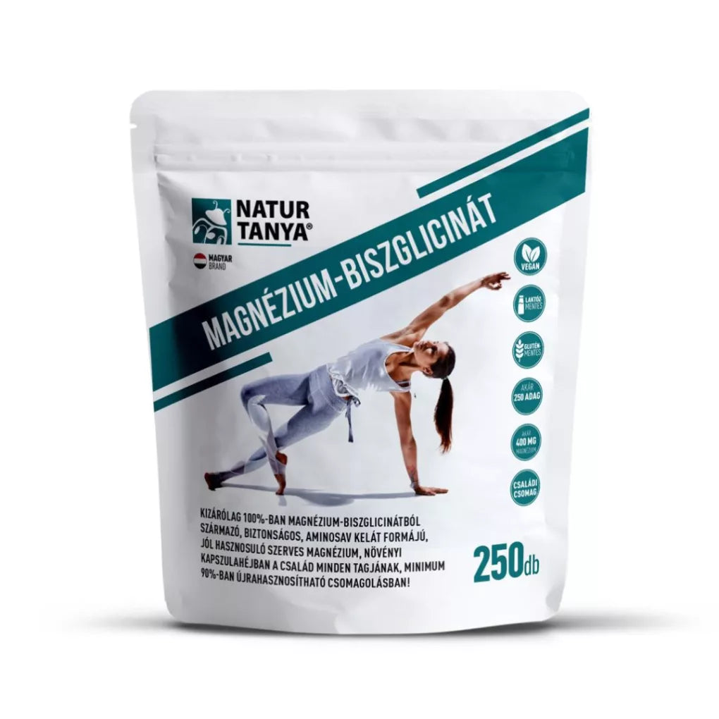 Natur Tanya® Magnézium-Biszglicinát 250 Kapseln – Vegan, laktose- & glutenfrei