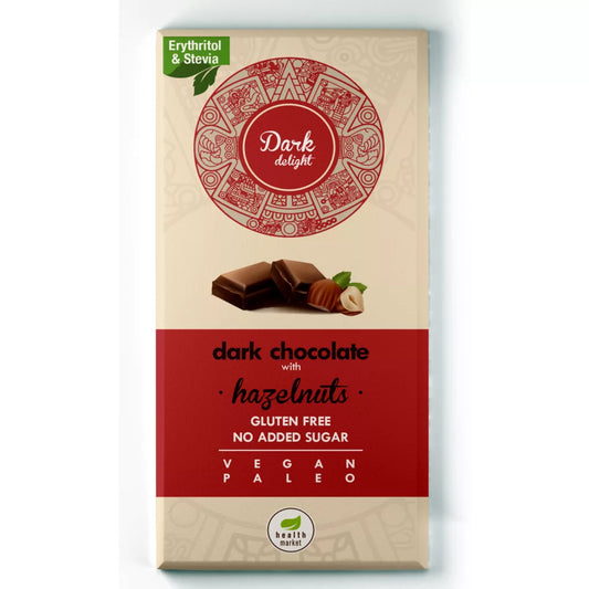 Dark Delight Zartbitterschokolade 85% 80g – Zuckerfrei