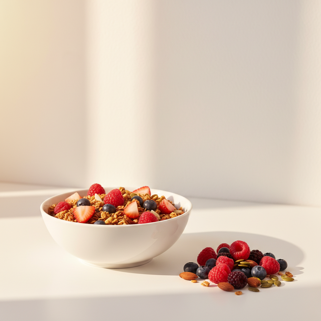 Protein Granola mit Beeren – glutenfrei, Bio, Premium