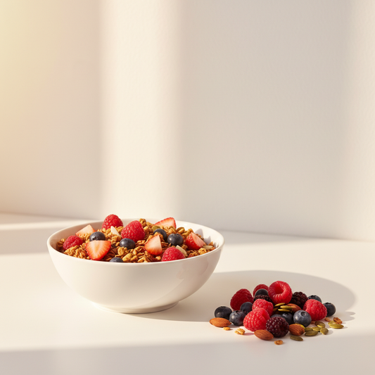Protein Granola mit Beeren – glutenfrei, Bio, Premium